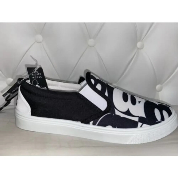 Disney Mickey Mouse Slip On 1928 Star Black White Sneakers Mens Size 7 BRAND NEW - Picture 5 of 8